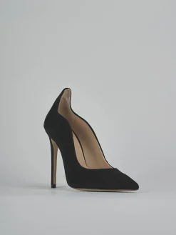 Décolleté tacco 10cm camoscio nero