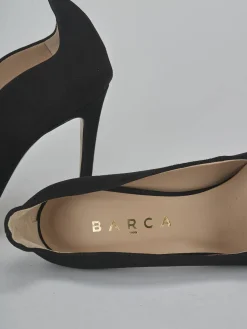 Décolleté tacco 10cm camoscio nero