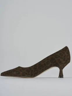 Décolleté tacco 5cm camoscio multicolor