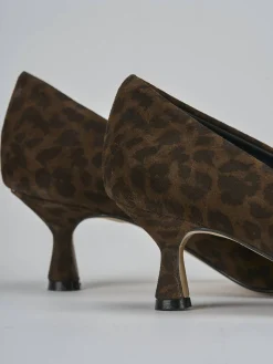 Décolleté tacco 5cm camoscio multicolor