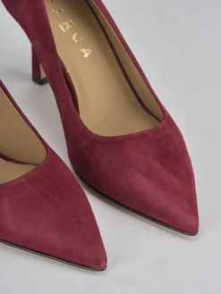 Décolleté tacco 7cm camoscio bordo'