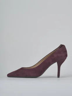 Décolleté tacco 7cm camoscio bordo'