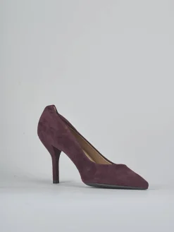 Décolleté tacco 7cm camoscio bordo'