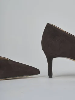 Décolleté tacco 5cm camoscio testa