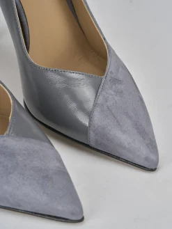 Décolleté tacco 11cm camoscio grigio
