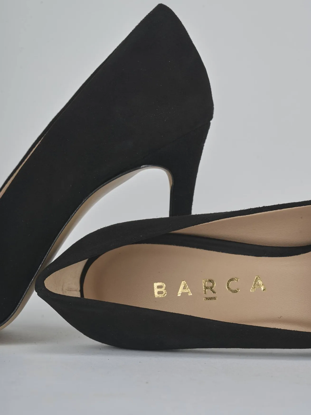 Décolleté tacco 10cm camoscio nero