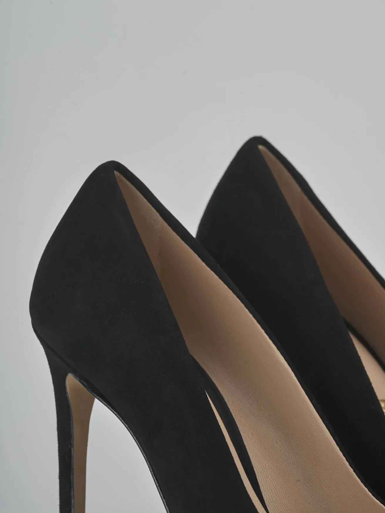 Décolleté tacco 10cm camoscio nero