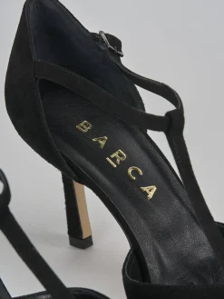 Décolleté tacco 8cm camoscio nero