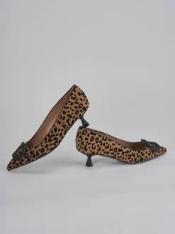 Décolleté tacco 9cm camoscio multicolor