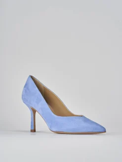 Décolleté tacco 7cm camoscio jeans