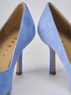 Décolleté tacco 7cm camoscio jeans