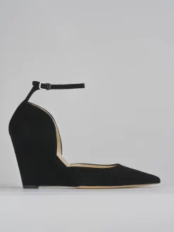 Décolleté tacco 8cm camoscio nero