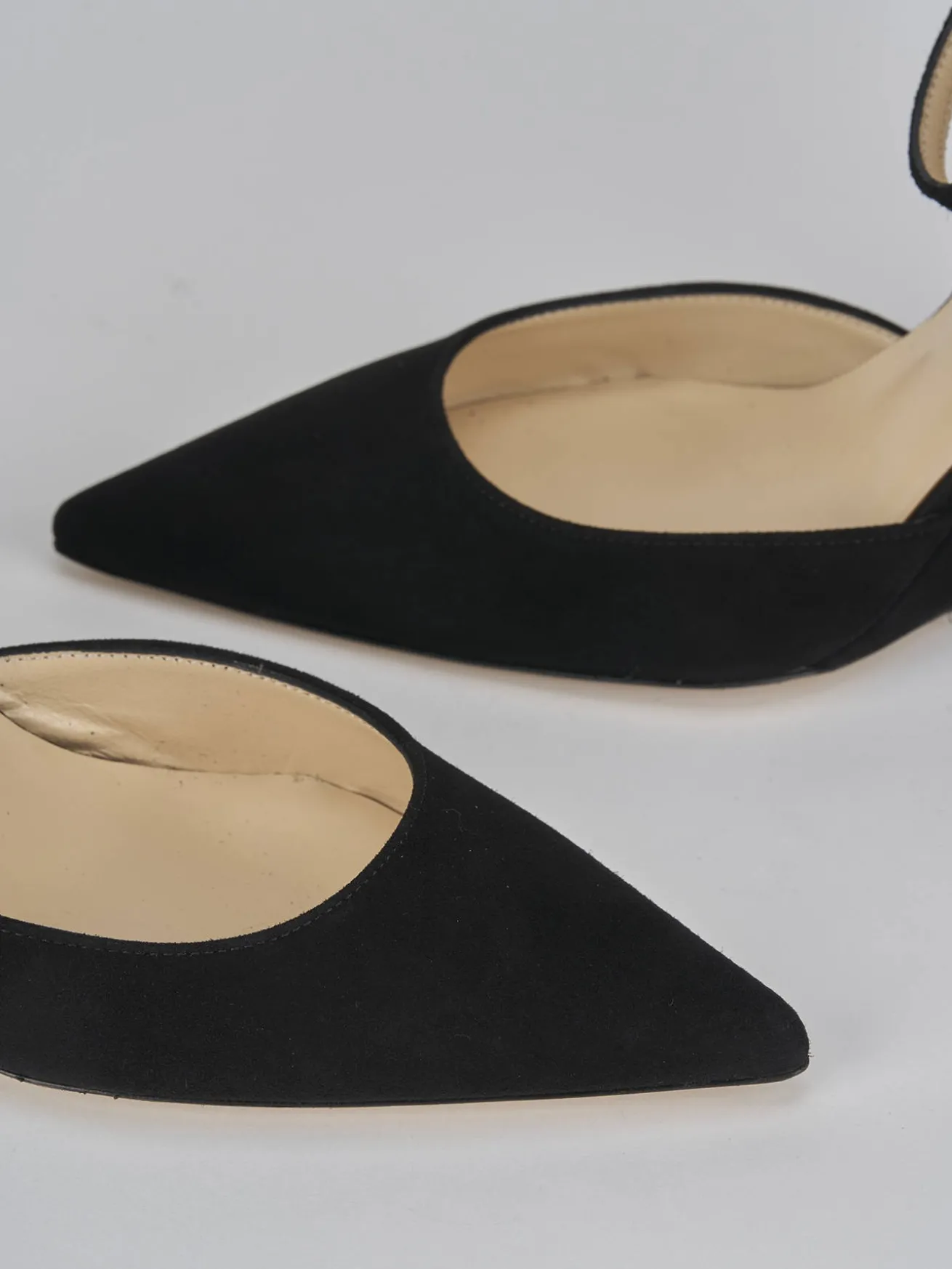 Décolleté tacco 8cm camoscio nero