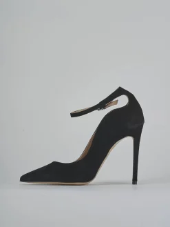 Décolleté tacco 10cm camoscio nero