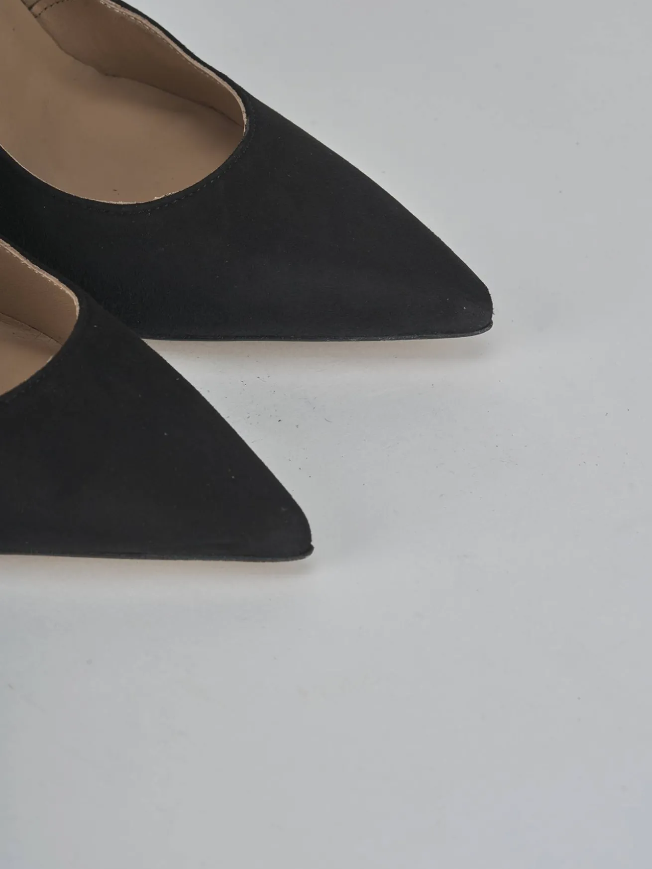 Décolleté tacco 10cm camoscio nero