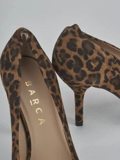 Décolleté tacco 7cm camoscio multicolor