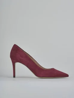 Décolleté tacco 7cm camoscio bordo'