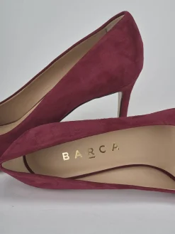 Décolleté tacco 7cm camoscio bordo'