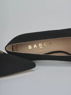 Décolleté tacco 5cm camoscio nero