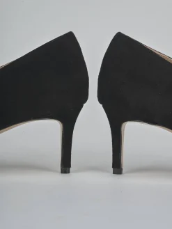 Décolleté tacco 5cm camoscio nero