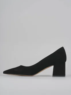 Décolleté tacco 5cm camoscio nero