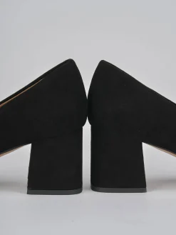 Décolleté tacco 5cm camoscio nero