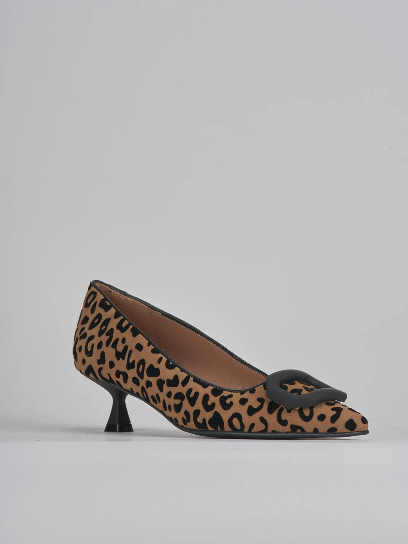 Décolleté tacco 5cm camoscio multicolor