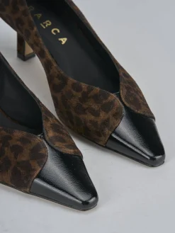 Décolleté tacco 6cm camoscio nero