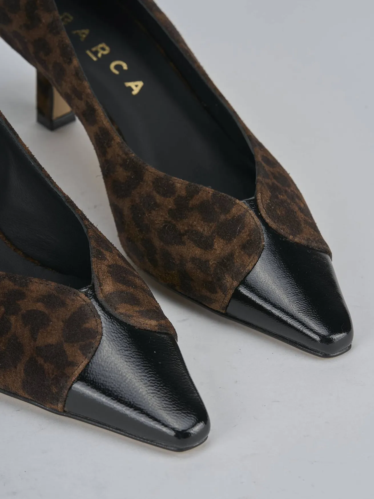 Décolleté tacco 6cm camoscio nero