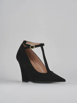 Décolleté tacco 9cm camoscio nero