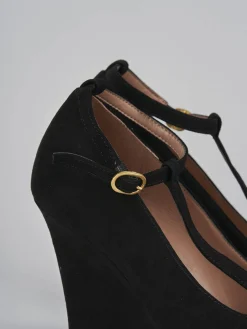 Décolleté tacco 9cm camoscio nero