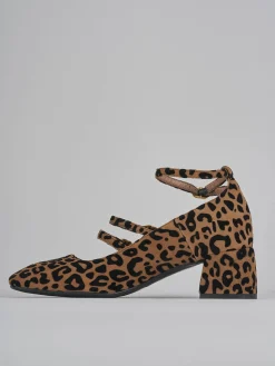 Décolleté tacco 5cm camoscio multicolor