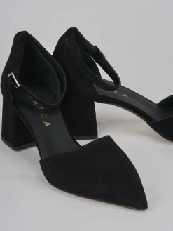 Décolleté tacco 5cm camoscio nero