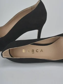 Décolleté tacco 7cm camoscio nero