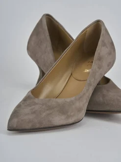 Décolleté tacco 5cm camoscio beige