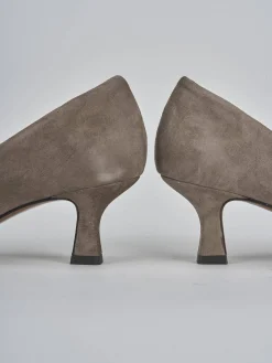 Décolleté tacco 5cm camoscio beige