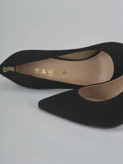 Décolleté tacco 7cm camoscio nero