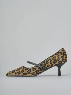 Décolleté tacco 5cm cavallino multicolor