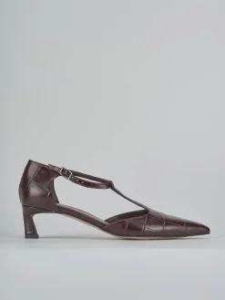 Décolleté tacco 5cm cocco bordo'