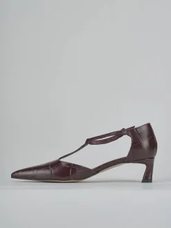 Décolleté tacco 5cm cocco bordo'