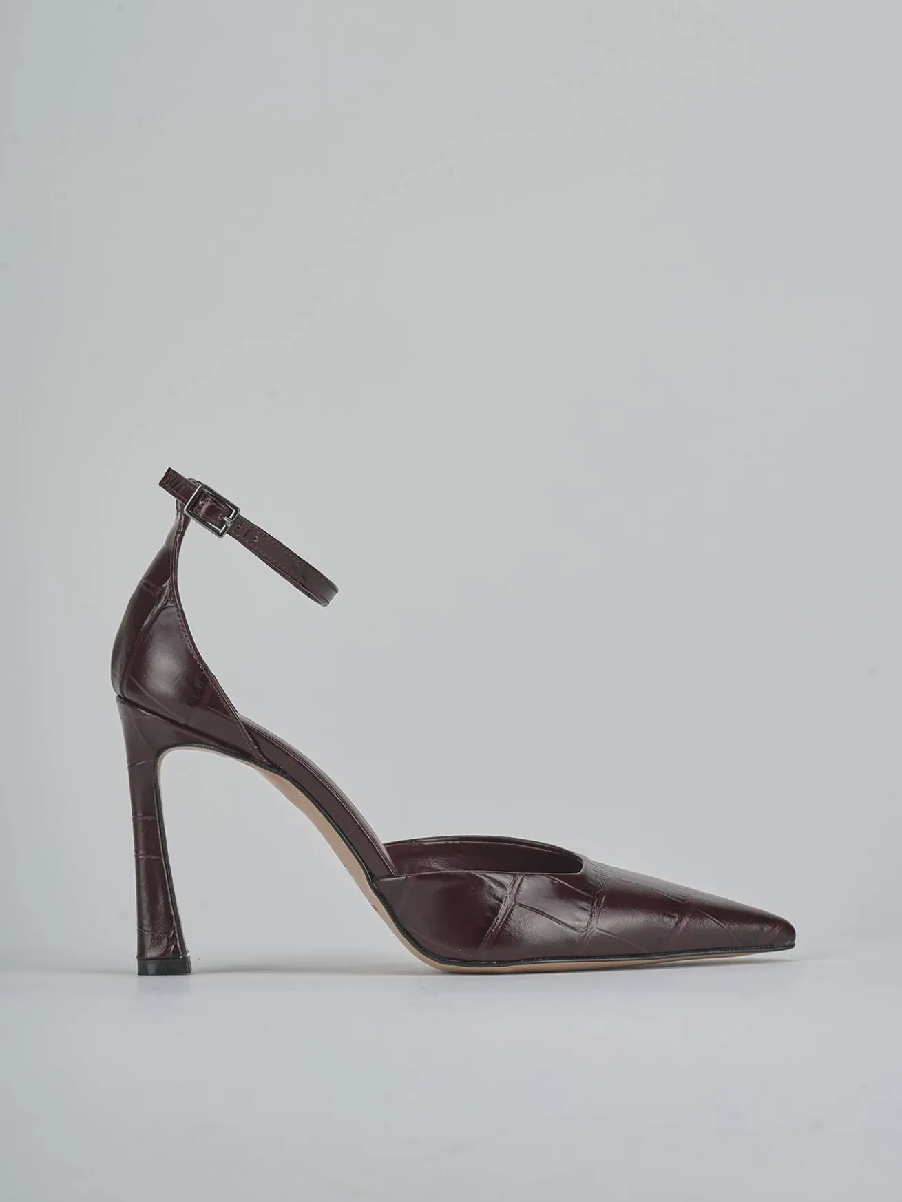 Décolleté tacco 9cm cocco bordo'