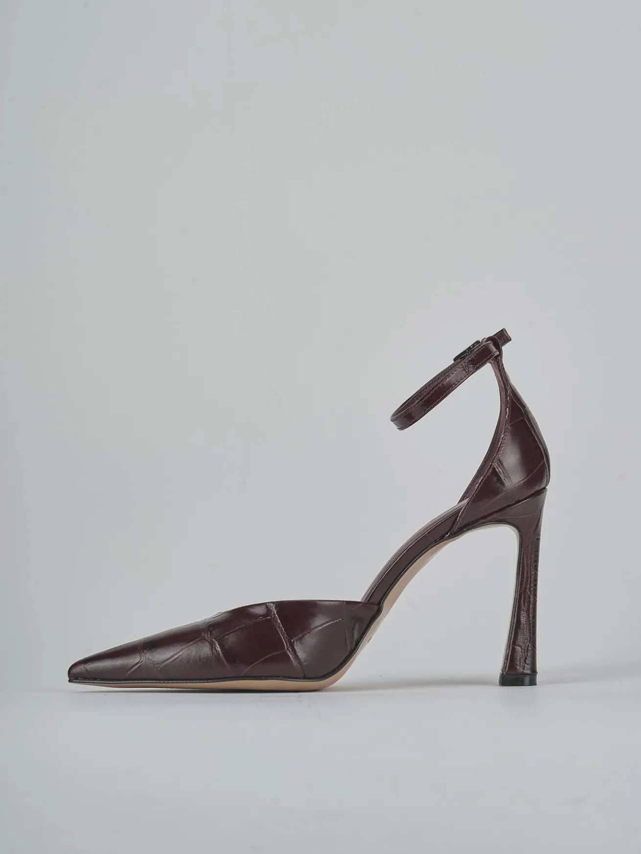 Décolleté tacco 9cm cocco bordo'