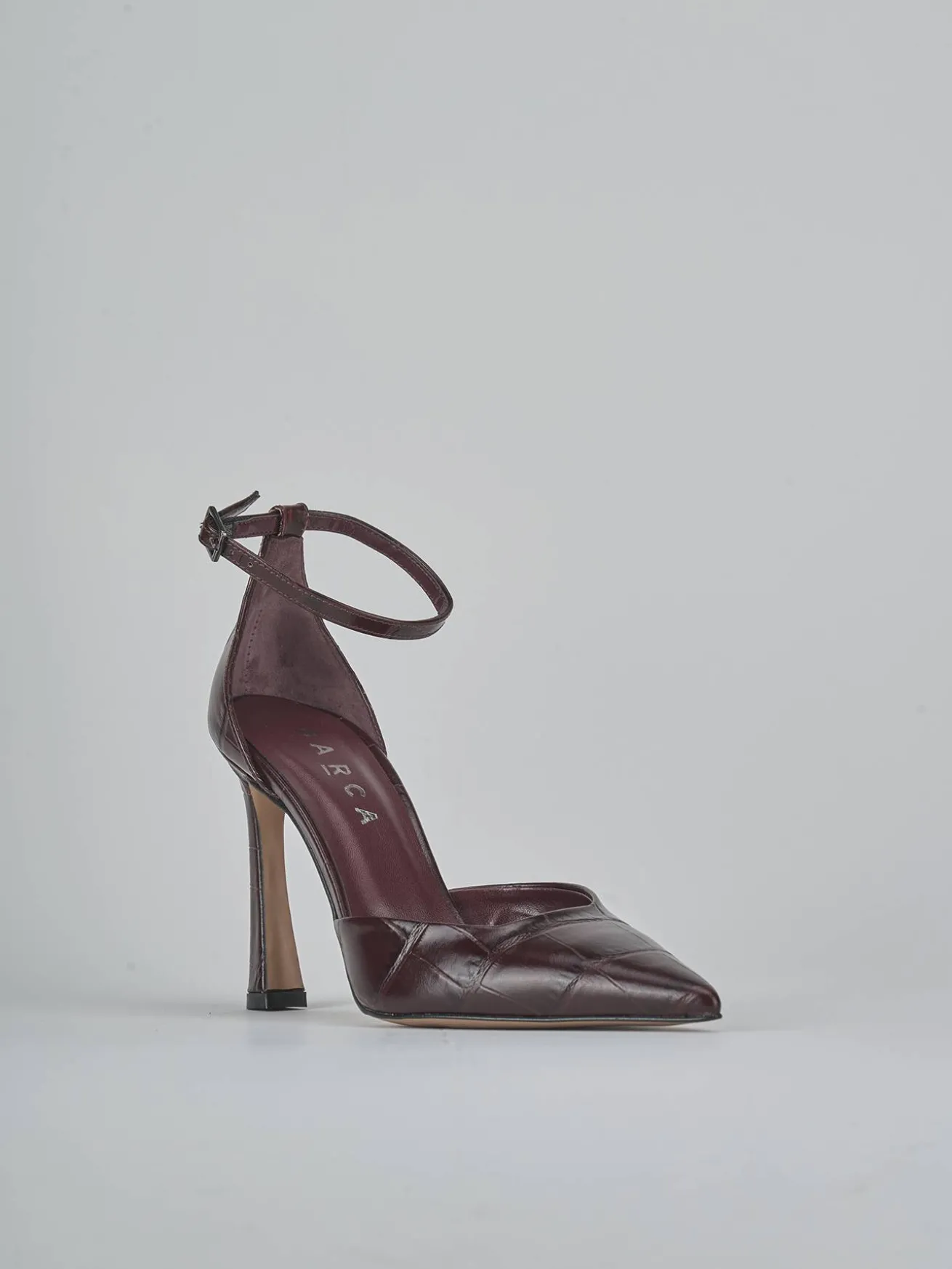 Décolleté tacco 9cm cocco bordo'