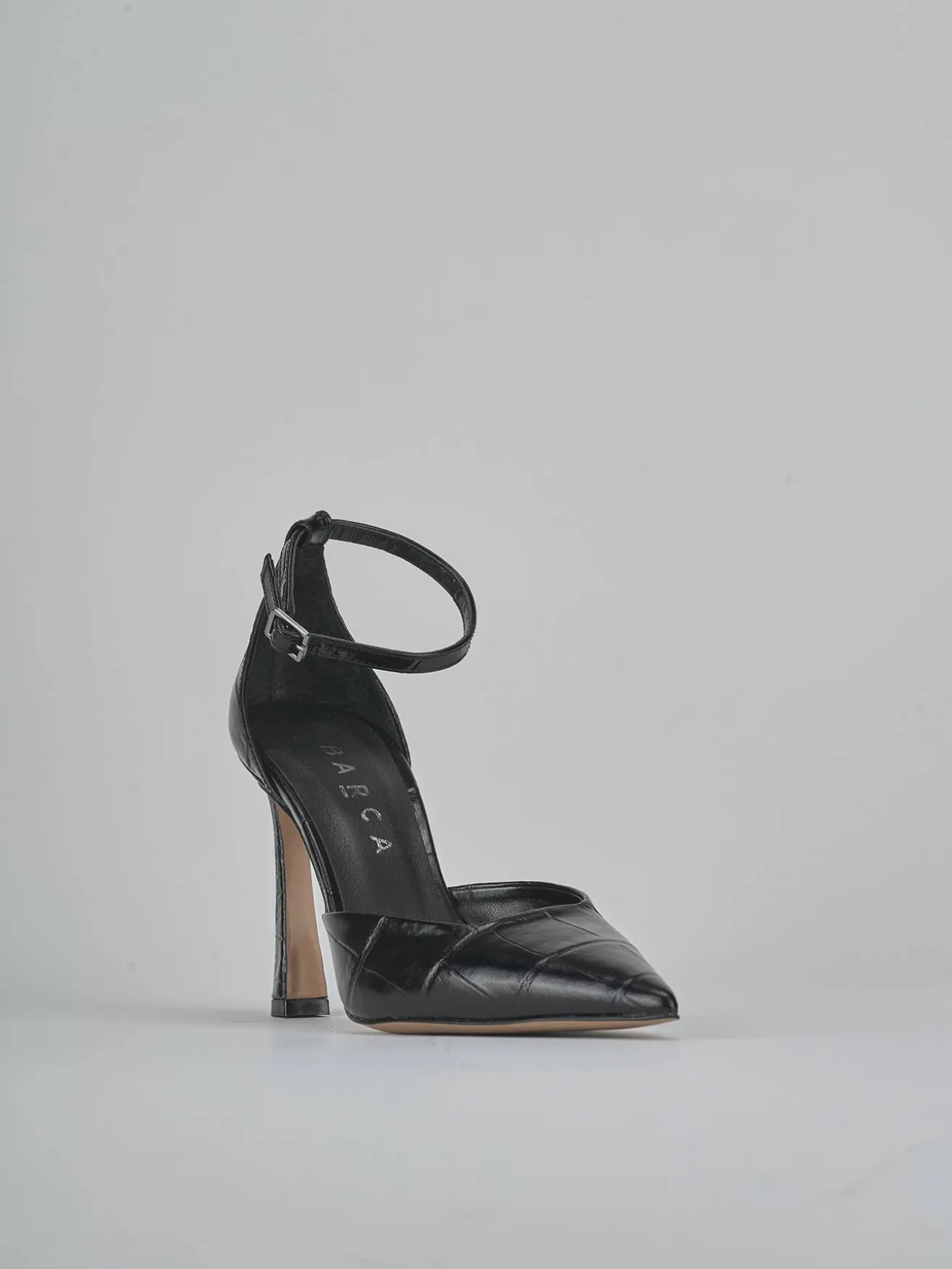 Décolleté tacco 9cm cocco nero