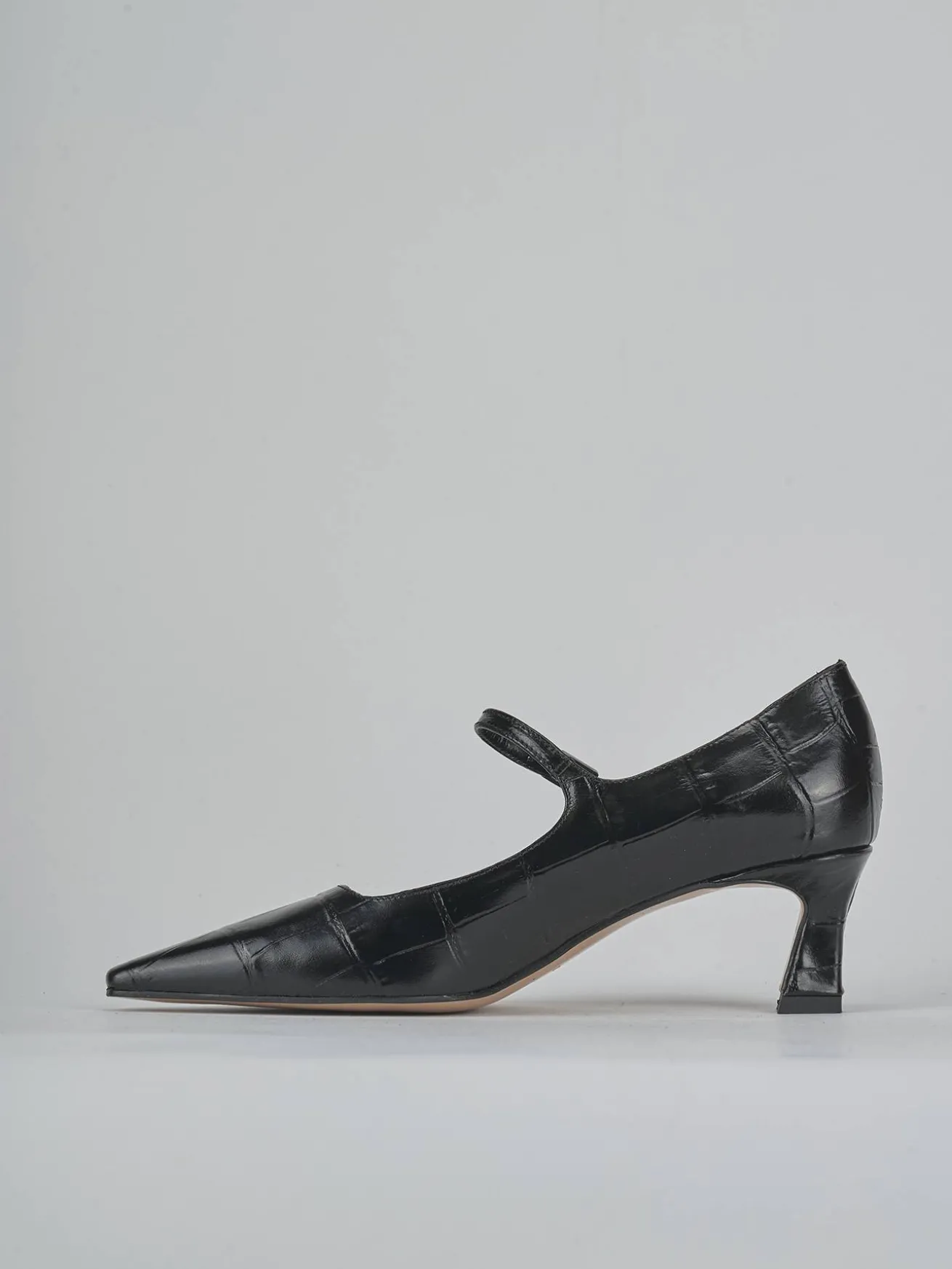 Décolleté tacco 6cm cocco nero