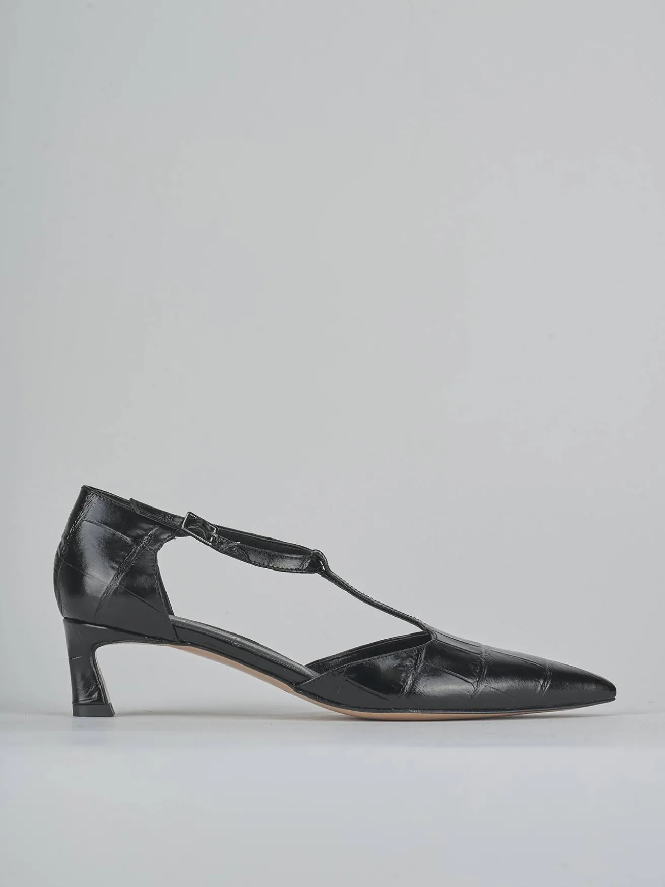 Décolleté tacco 5cm cocco nero