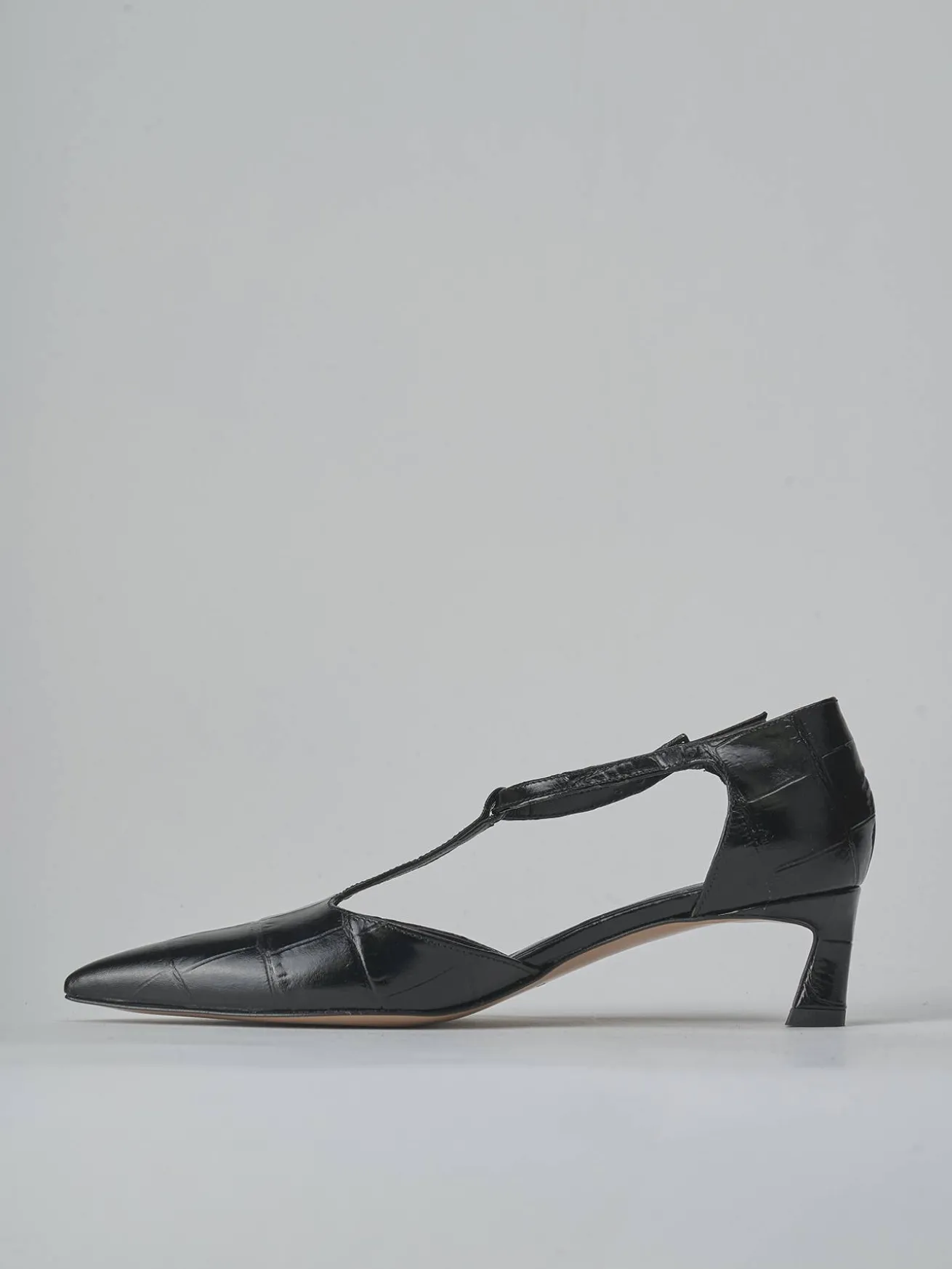 Décolleté tacco 5cm cocco nero