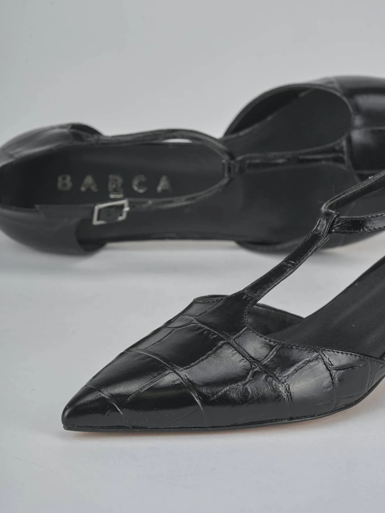 Décolleté tacco 5cm cocco nero