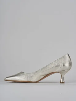 Décolleté tacco 5cm laminato oro