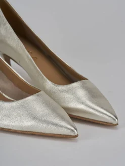 Décolleté tacco 5cm laminato oro